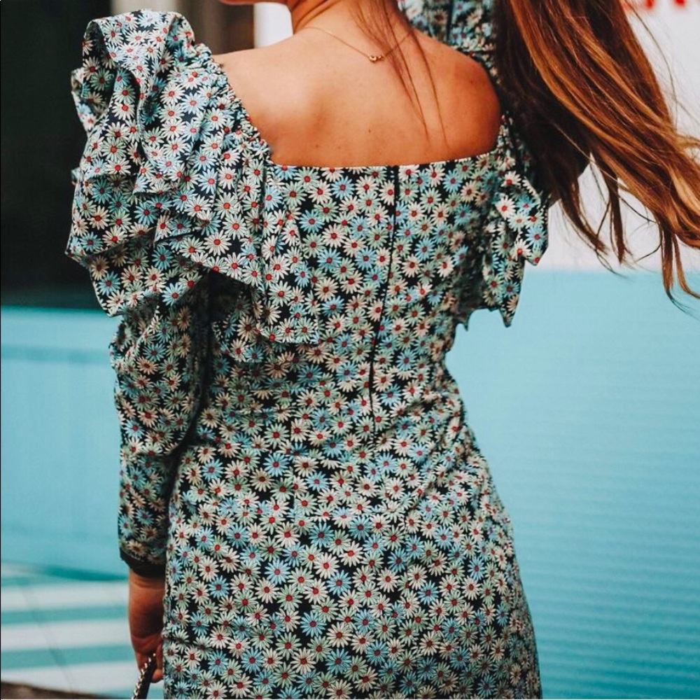 Green Sunflower Mini Dress. NWT